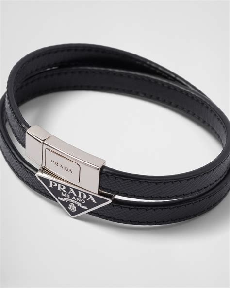 vanity bracelet prada|Saffiano leather Prada Vanity bracelet.